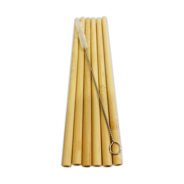 Set de 6 bombillas de Bambú + Limpiador